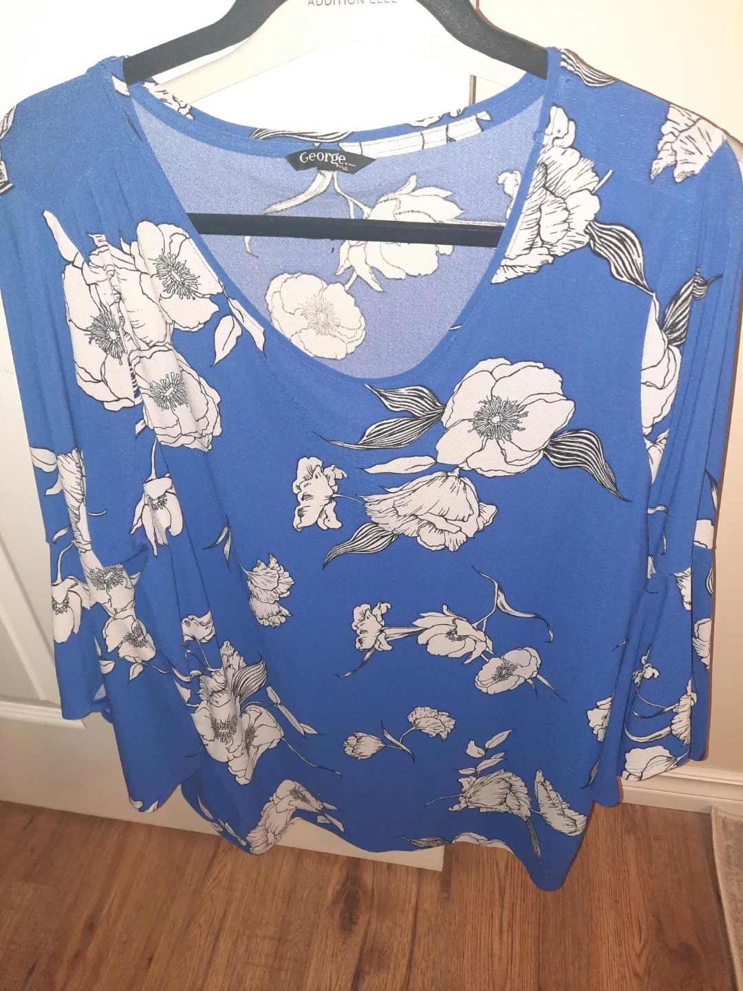 George Blue Floral Blouse pick up only in st.albert