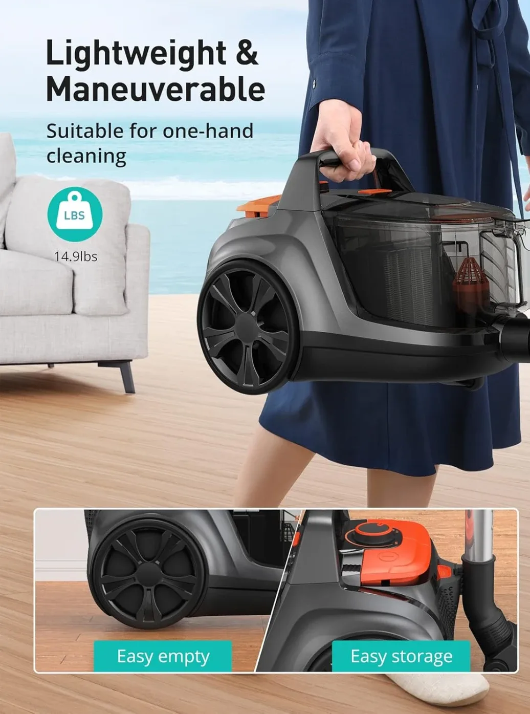 Aspirion Canister Vacuum - Lightweight & Powerful image indicator(5)