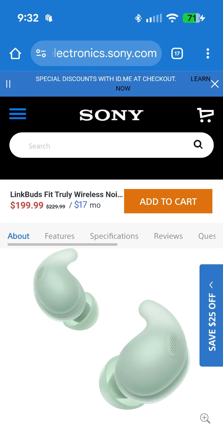 Sony LinkBuds Fit - Mint Green - photo 3