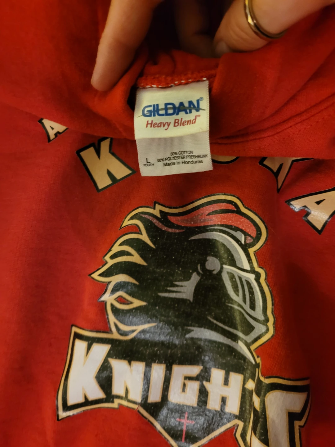 Gildan Youth L Red Hoodie Alexander Kuska - photo 2