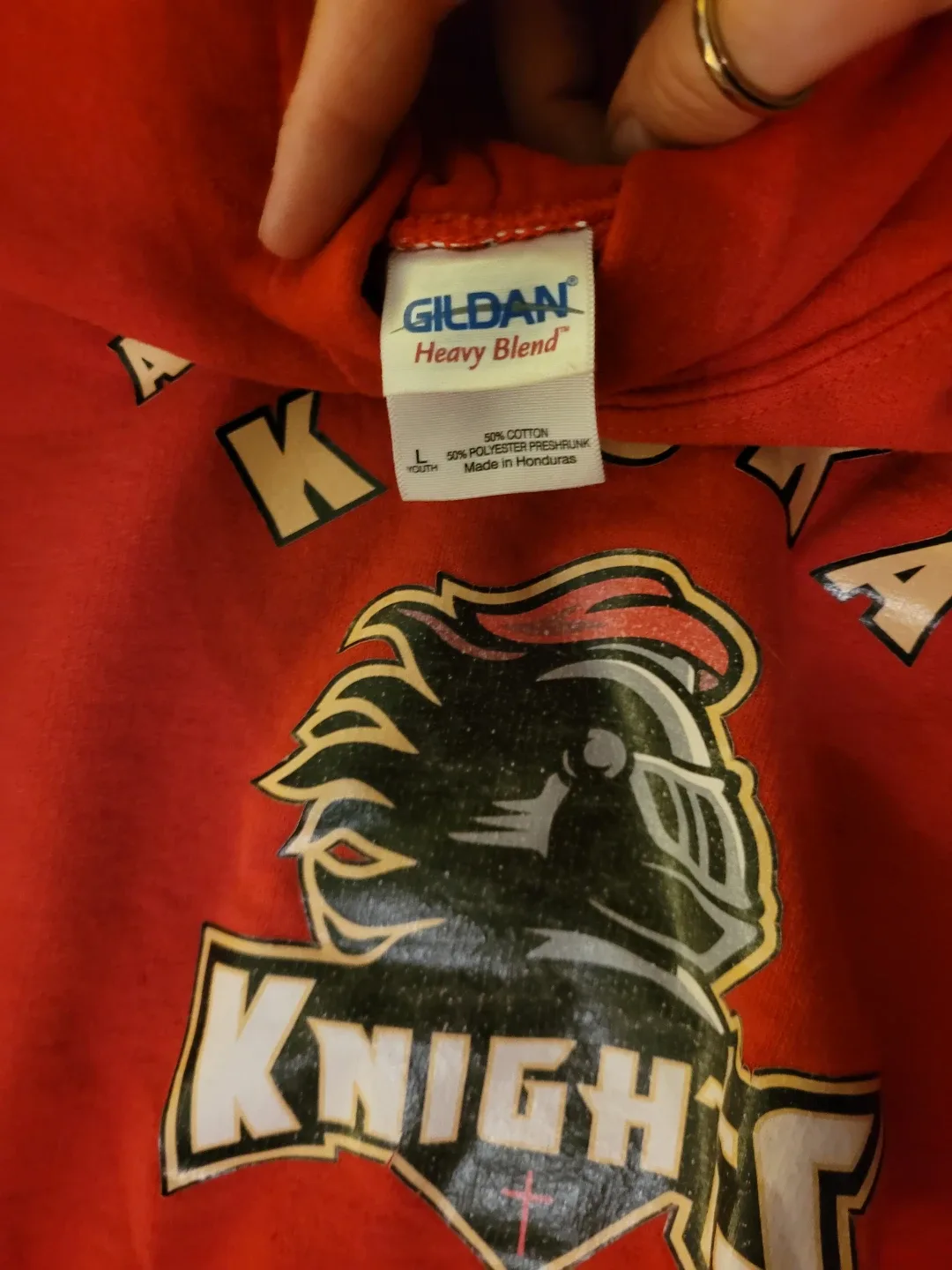 Gildan Youth L Red Hoodie Alexander Kuska image indicator(2)