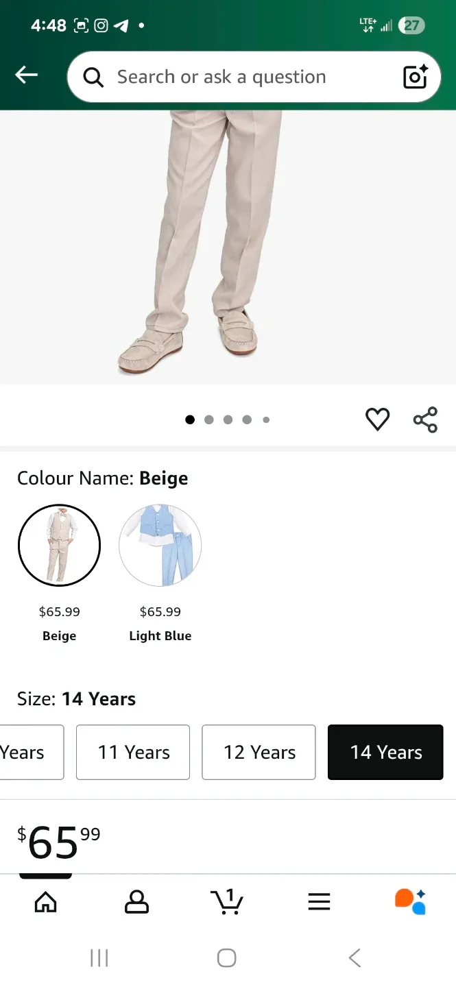 Boys' 4-Piece Suit - Vest, Shirt, Bowtie, Pants image indicator(6)