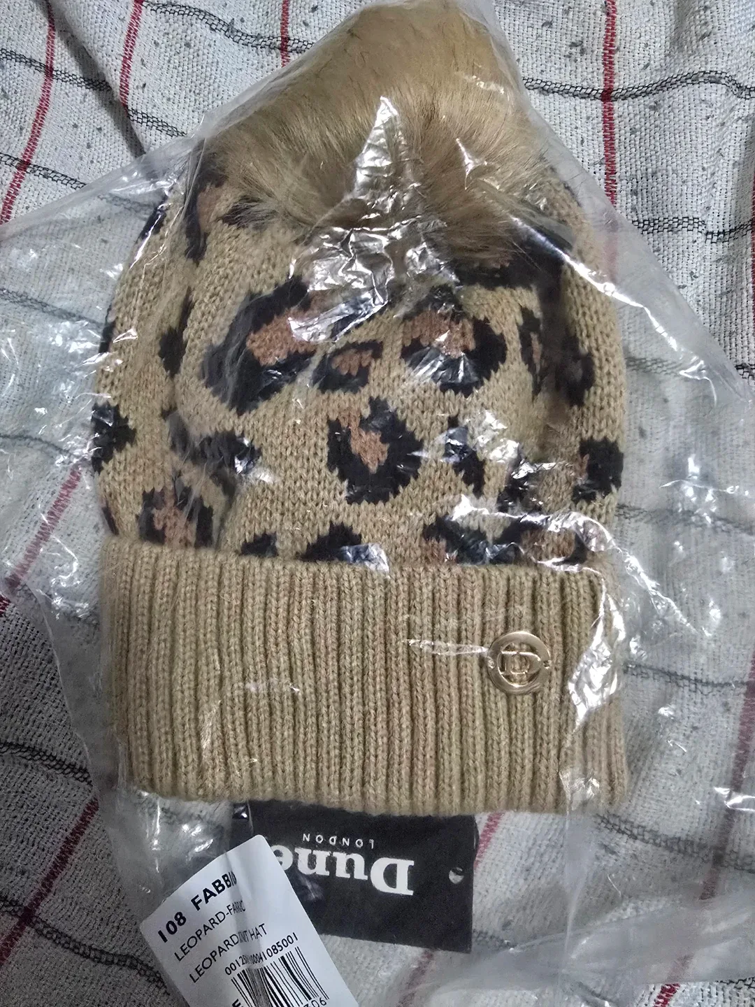 New Dune London Leopard Fabric Hat & Gloves Set image indicator(2)