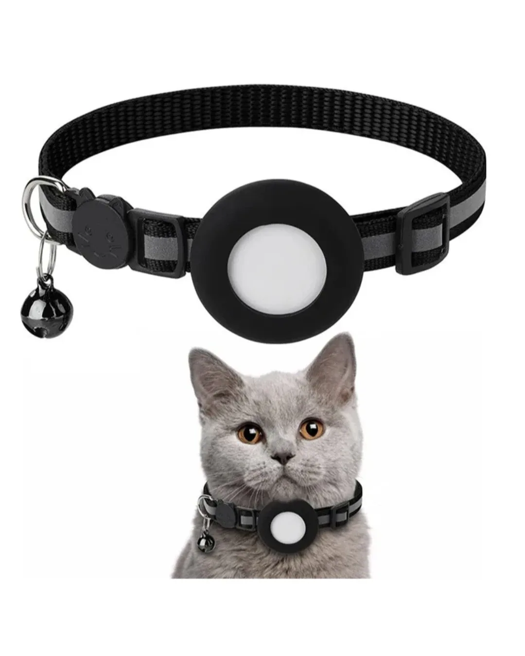 Cat Collar with Bell & AirTag Holder image indicator(2)
