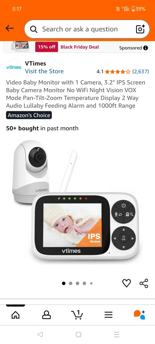 VTimes Baby Monitor with Camera