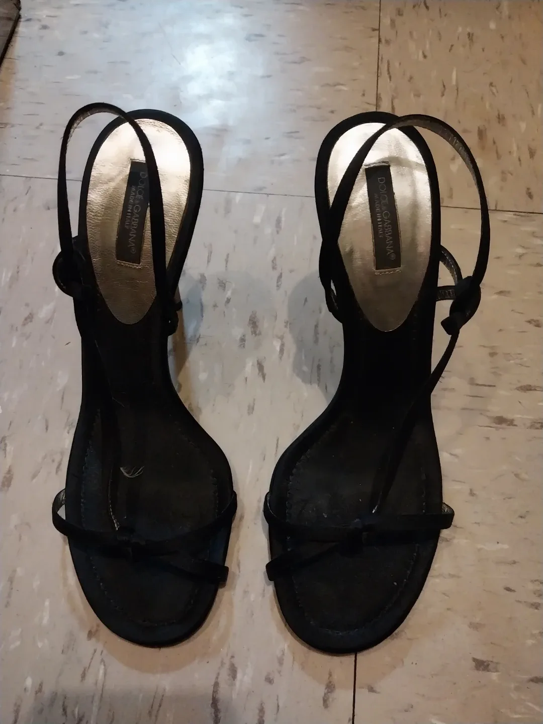 VINTAGE ab fab Dolce & Gabbana Black Heels Size 38.5 image indicator(2)