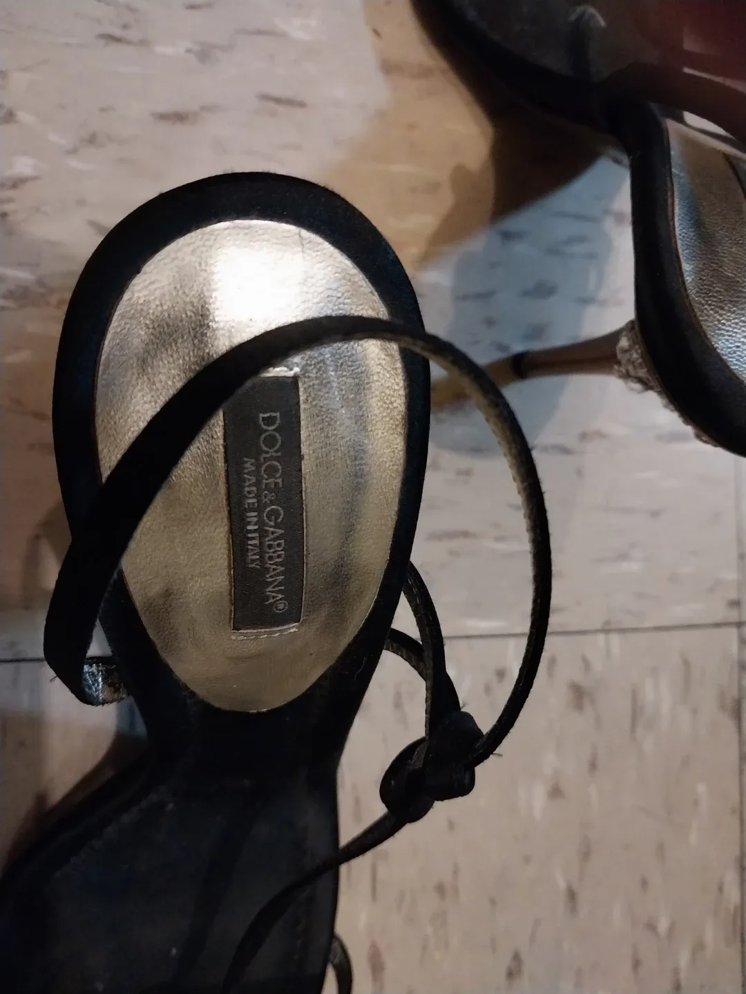 VINTAGE ab fab Dolce & Gabbana Black Heels Size 38.5 image indicator(3)