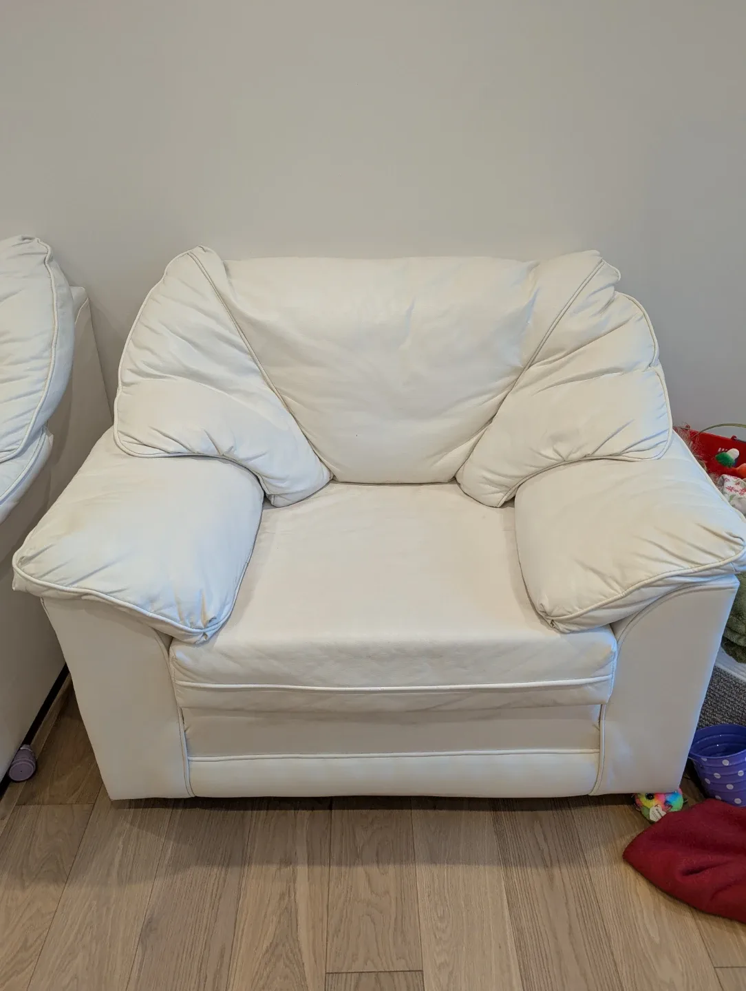 White Leather Armchair