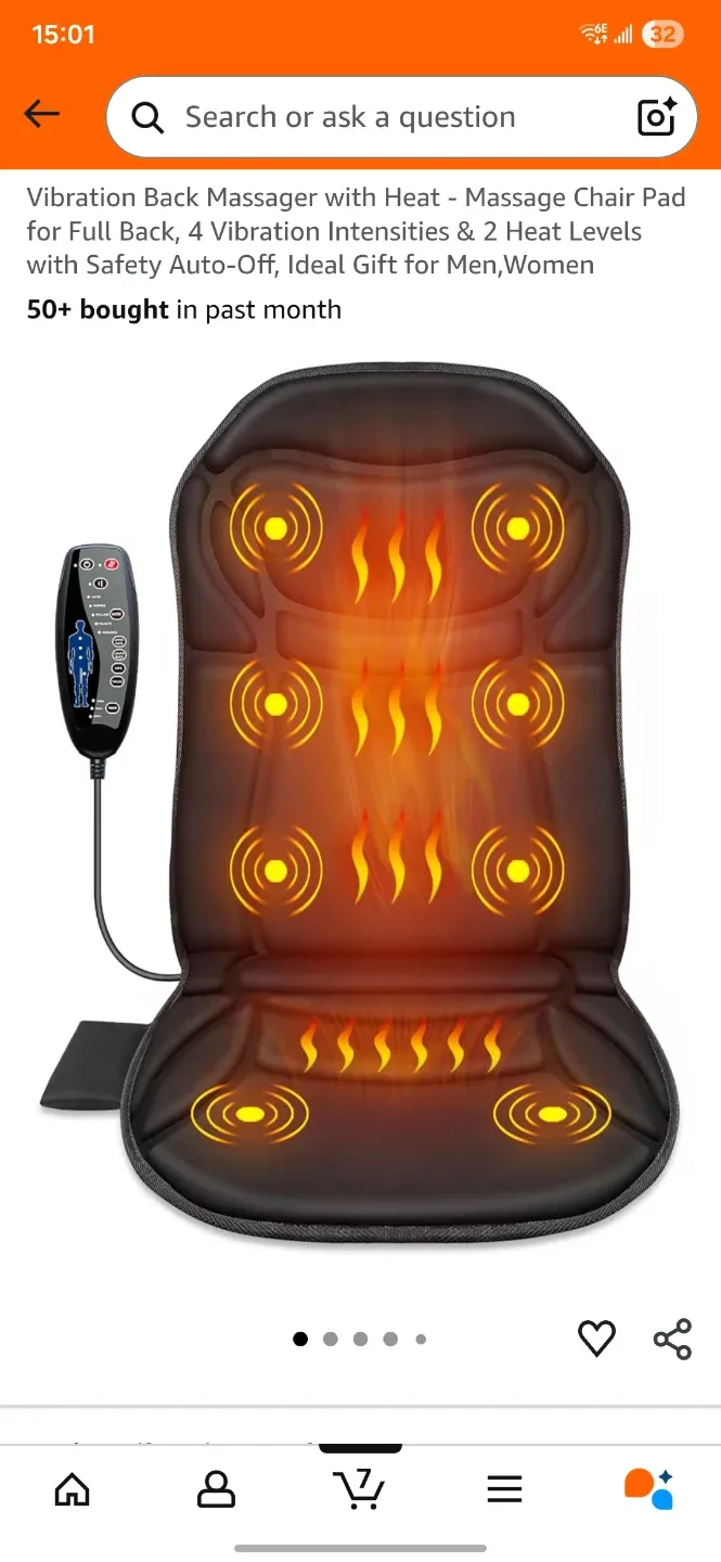 Vibration Back Massager with Heat