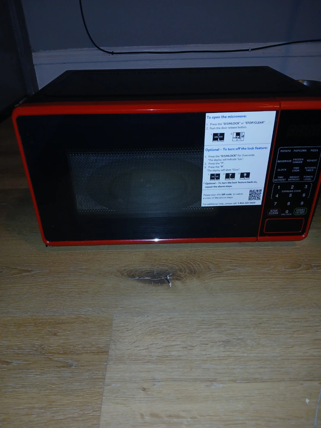 Red Microwave Oven
