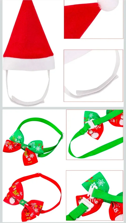 Christmas Pet Costume Set - Hat, Bandana, Bow Tie image indicator(2)