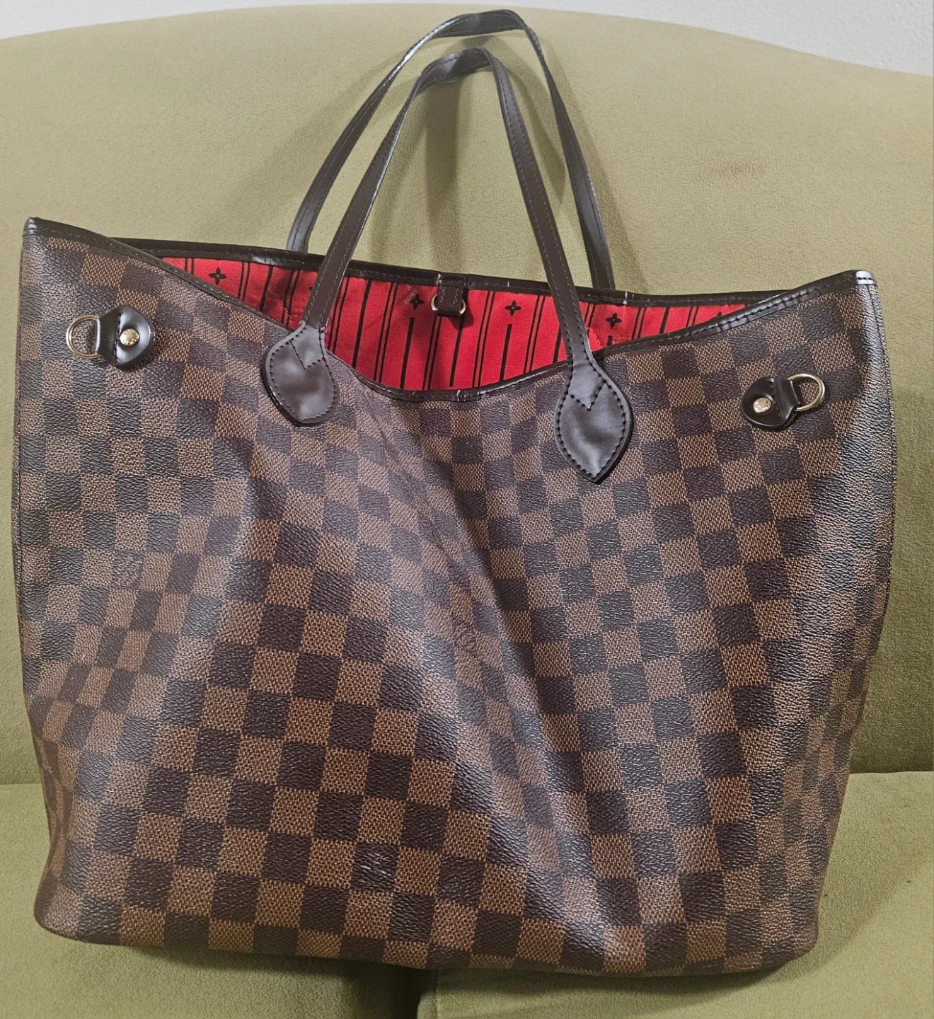 Louis Vuitton Damier Ebene Neverfull Tote image indicator(2)