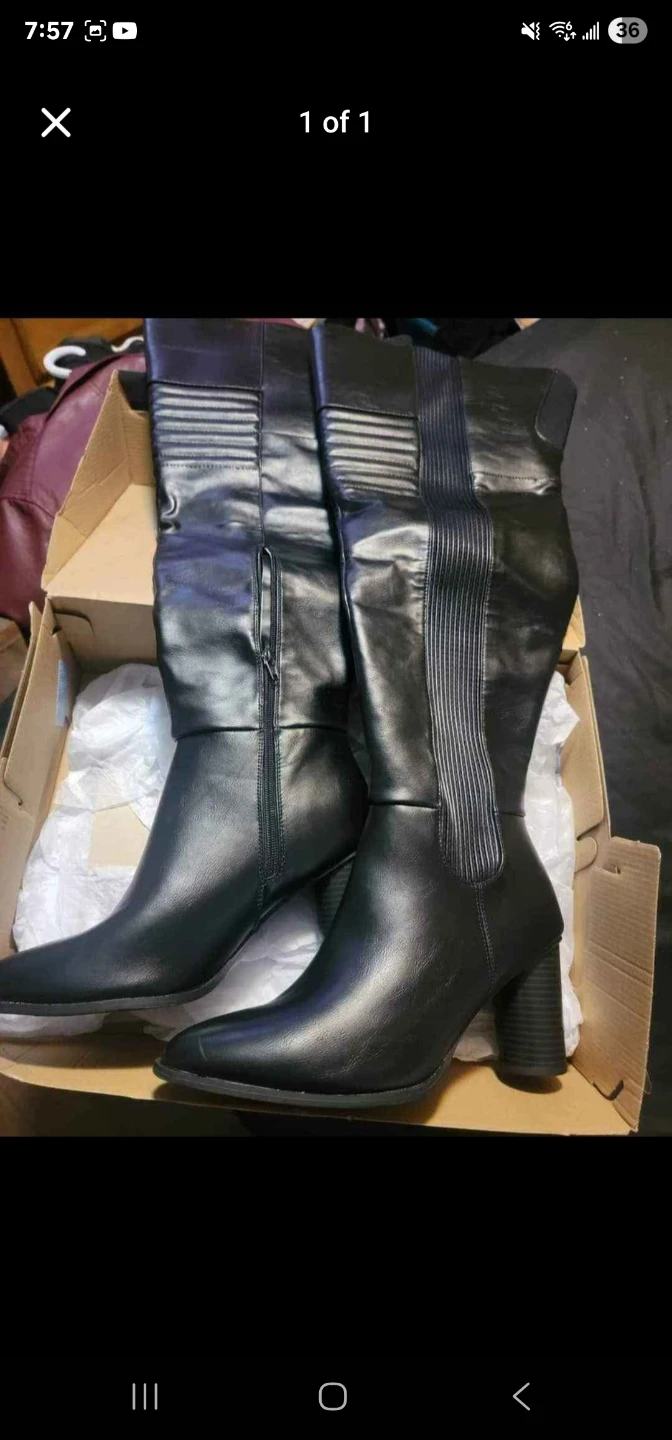 Black Over The Knee Boots Brand New