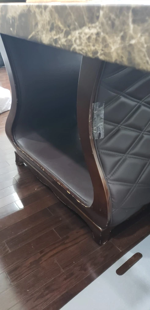 Dining Table with 6 Chairs havey marble top - photo 5