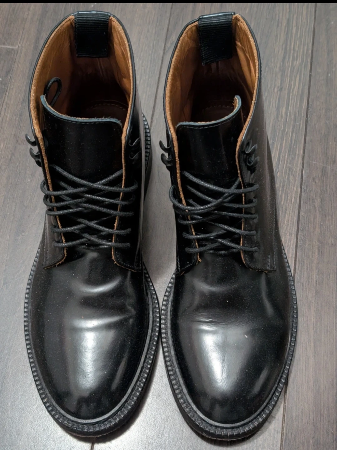 Black Leather Ankle Boots Size 36