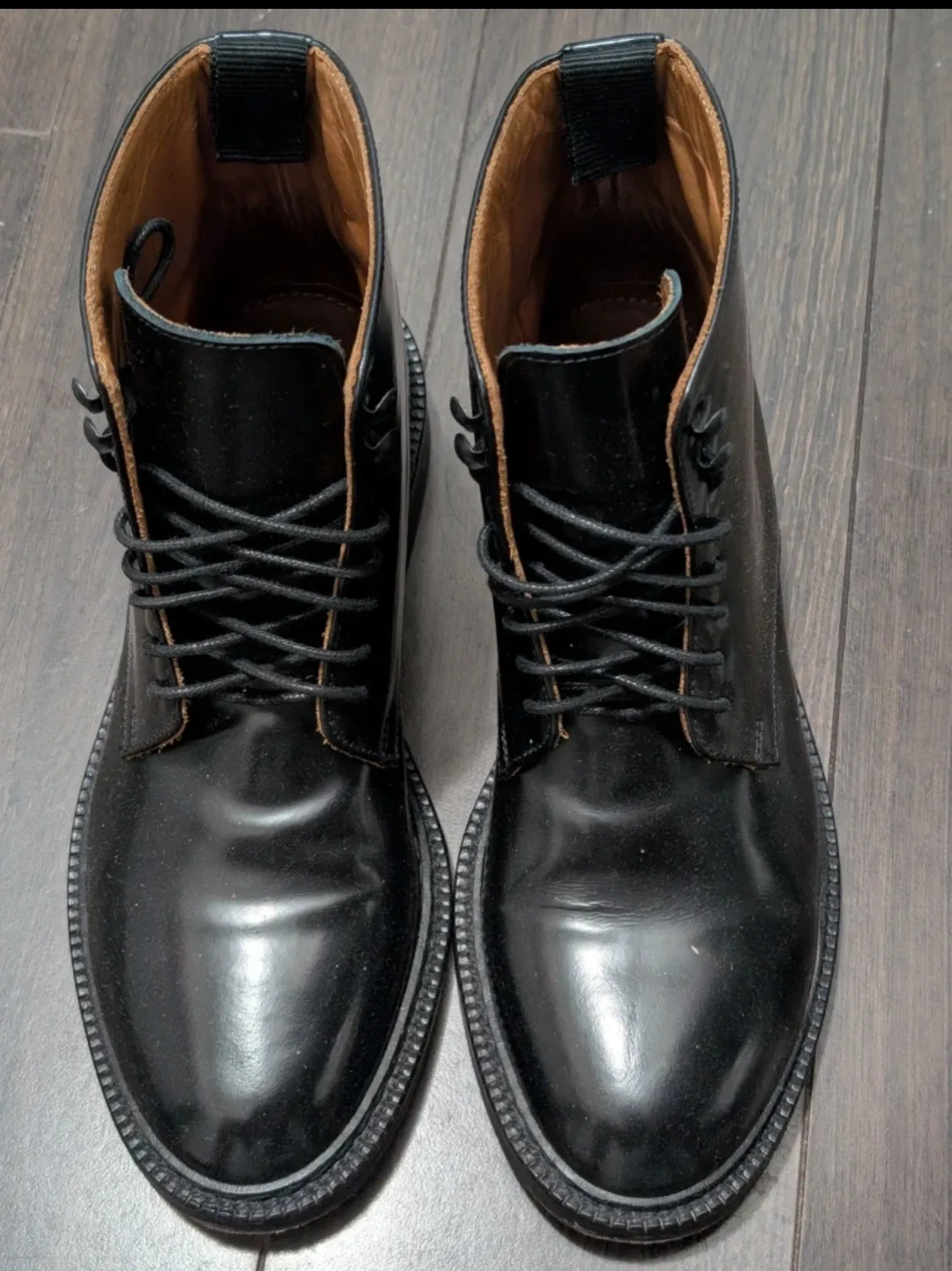 Black Leather Ankle Boots Size 36 thumbnail