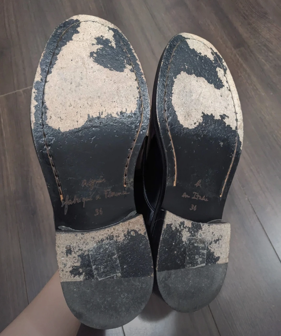 Black Leather Ankle Boots Size 36 - photo 2