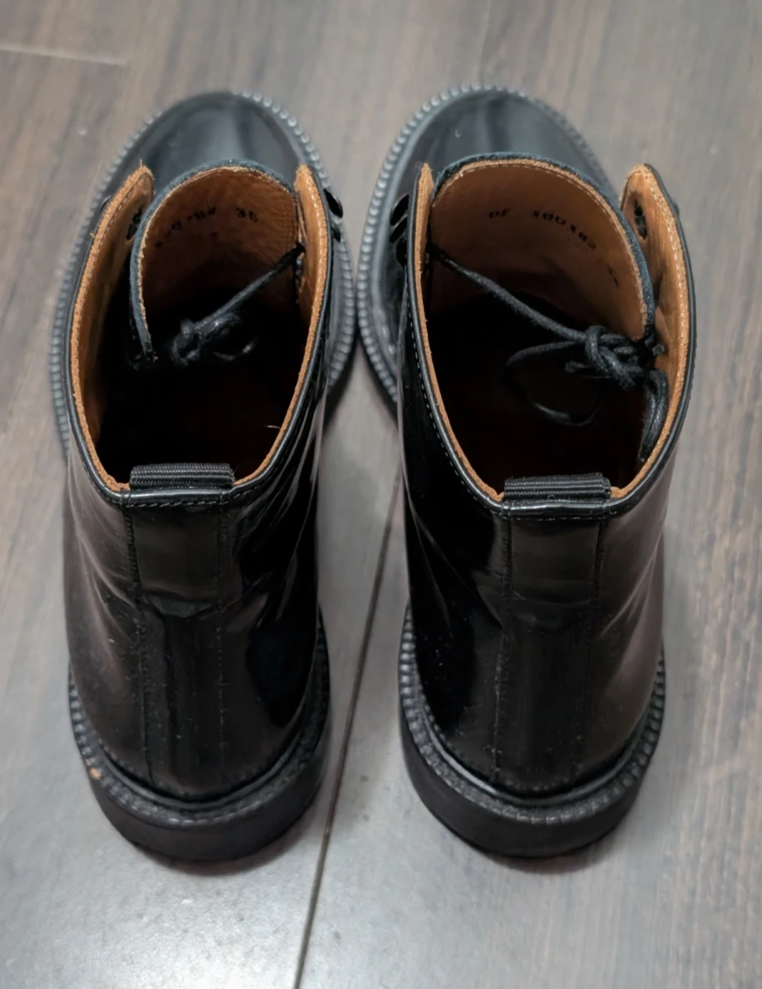 Black Leather Ankle Boots Size 36 - photo 3