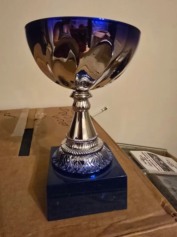 Blue and Silver Trophy