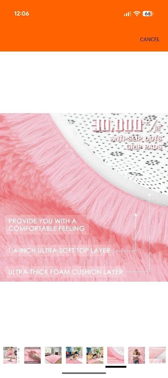 Fluffy Pink Area Rug - 8x10 - photo 4