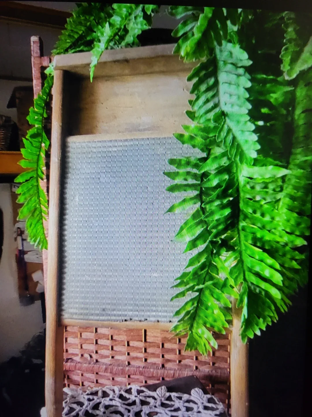 Vintage Washboard with Wicker Basket image indicator(3)