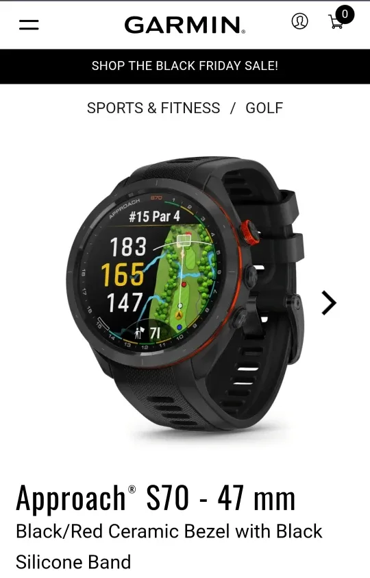 Brand new , still on box Garmin Approach S70 - 47 mm $850 no tax image indicator(2)