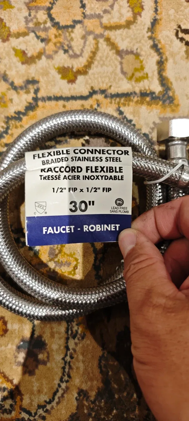New Raccord Flexible Braided Stainless Steel Connector 30" image indicator(3)
