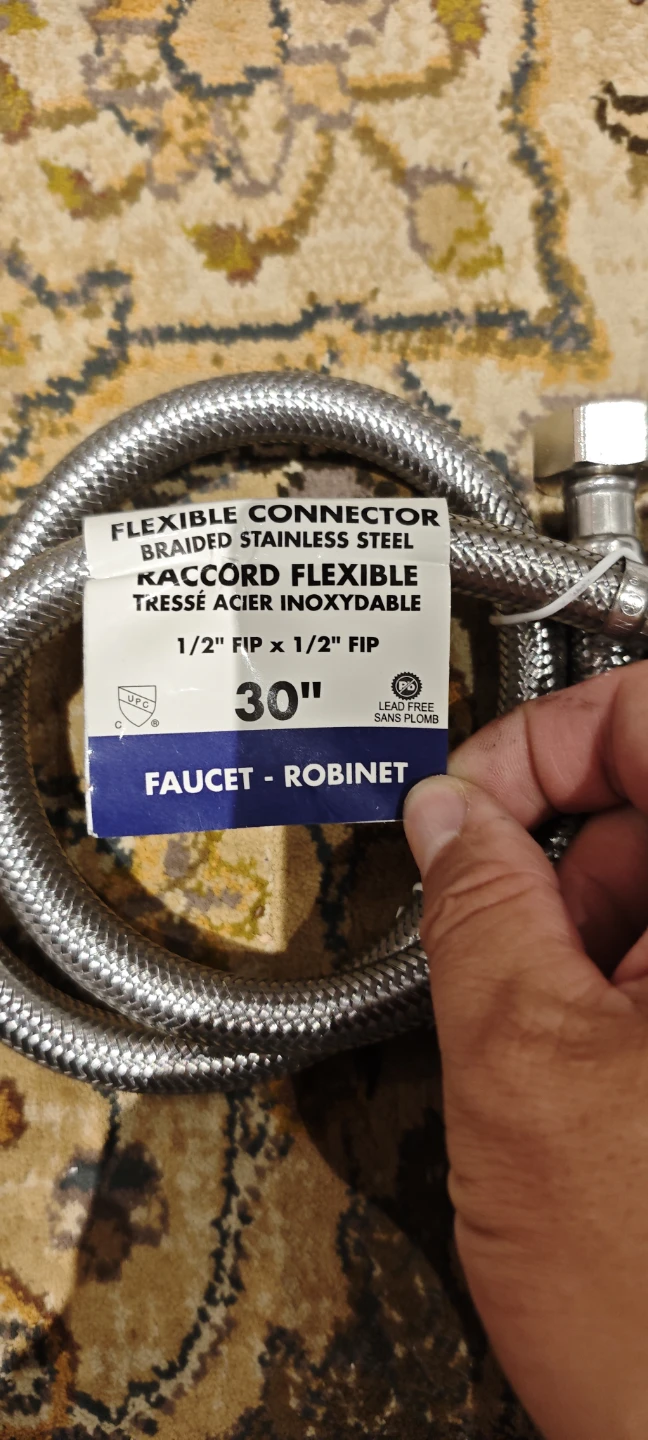 New Raccord Flexible Braided Stainless Steel Connector 30" - photo 4