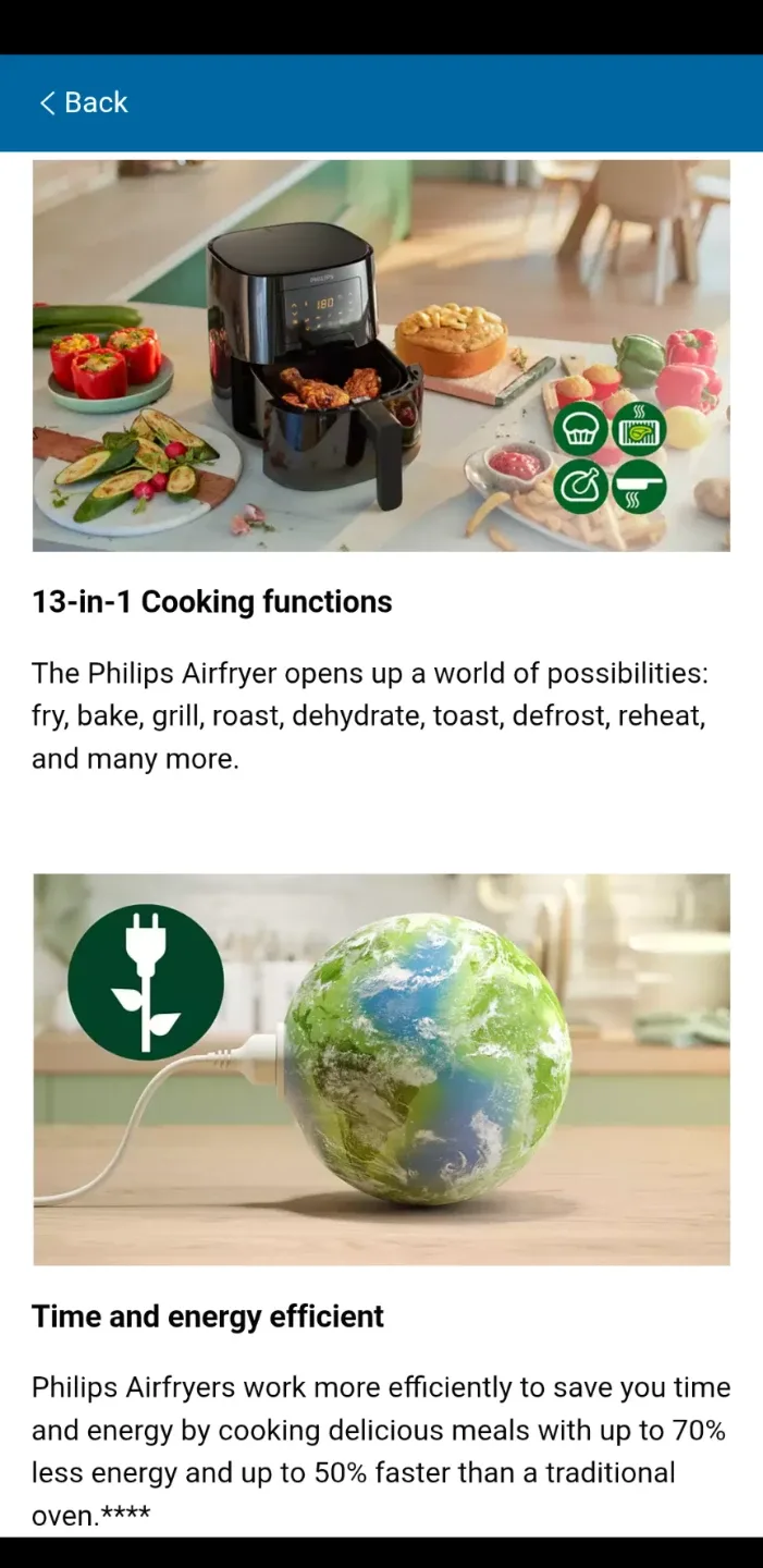 Philips Essential Airfryer model HD9252/91. image indicator(7)