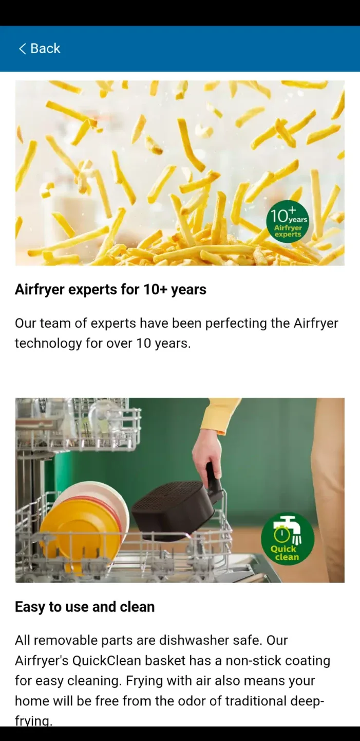 Philips Essential Airfryer model HD9252/91. image indicator(8)