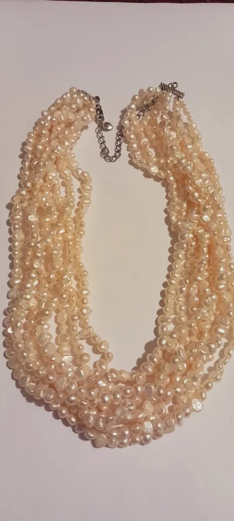 Sterling Silver 925 Gorgeous Freshwater Pearl 8 Strand Necklace image indicator(3)