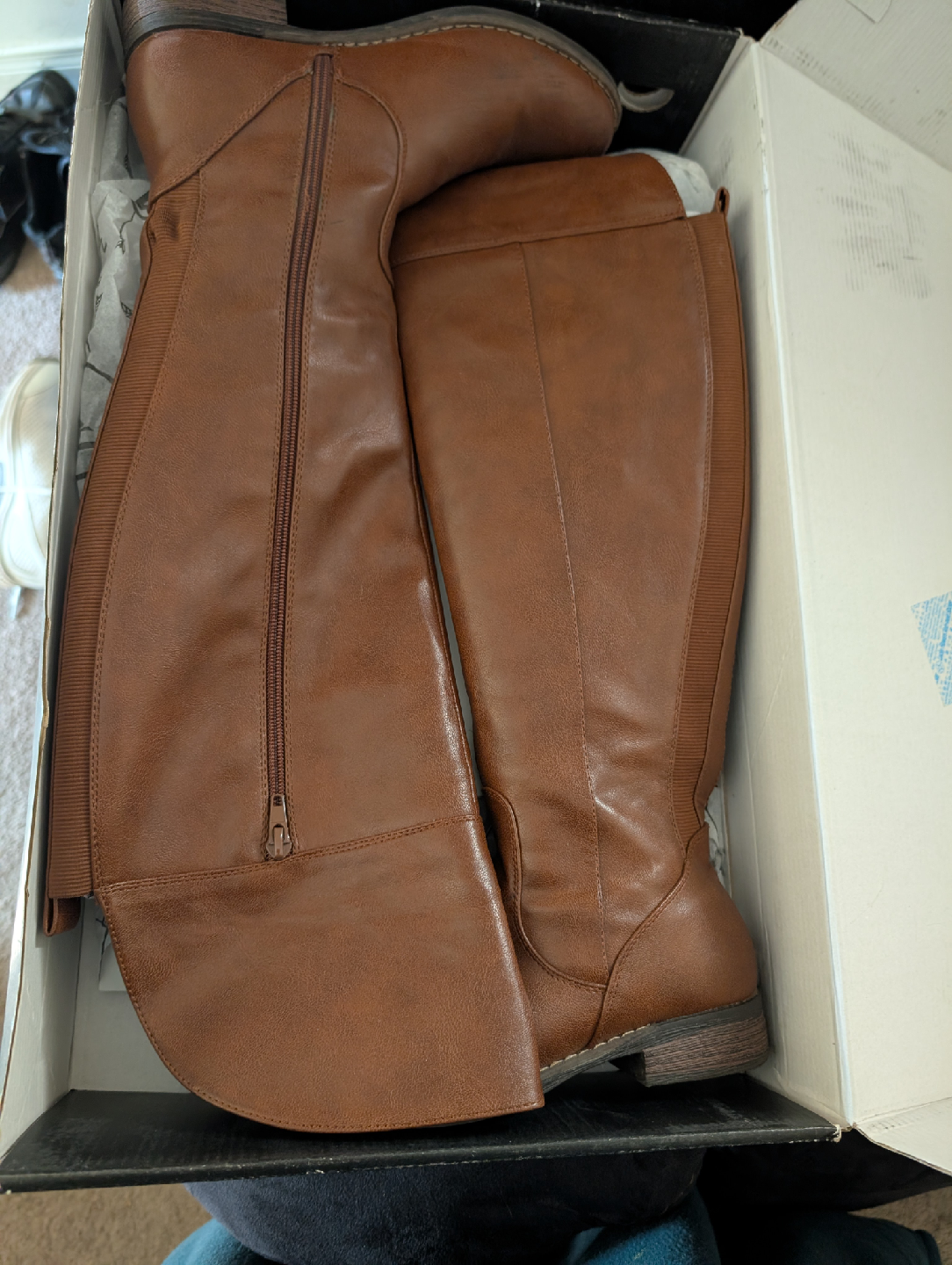 Brown Knee-High Boots, Size 6 - photo 2