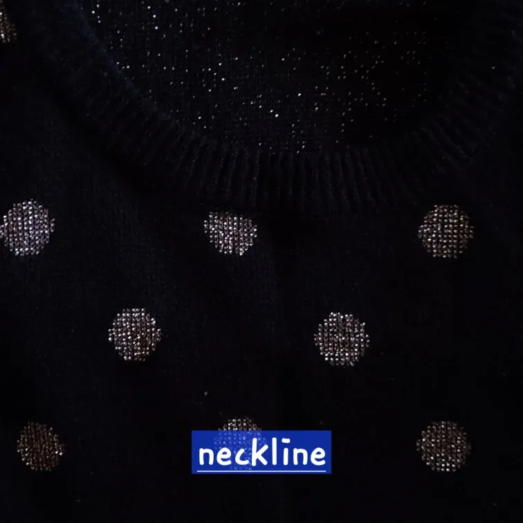 Semi Formal Party Sweater in Black With Printed Gold image indicator(6)