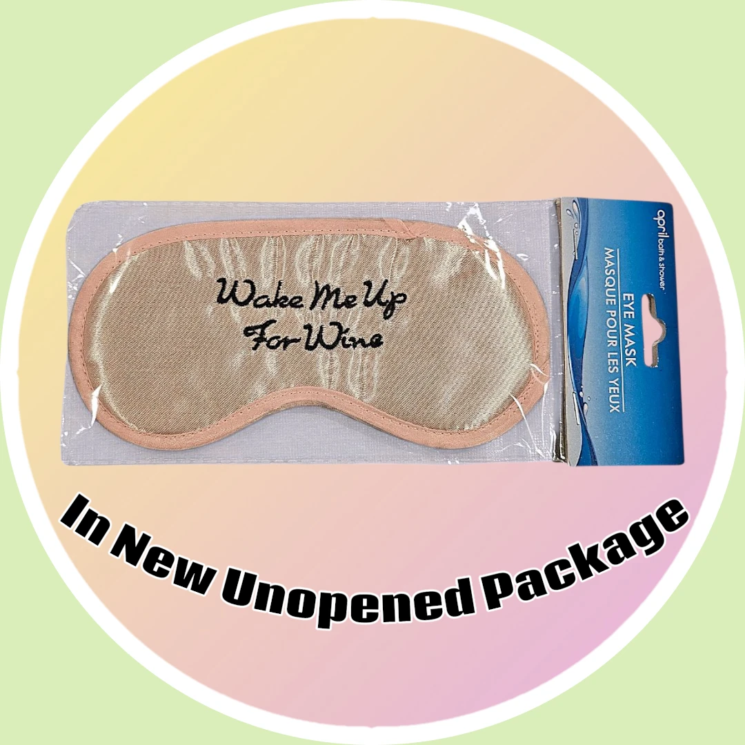 RESERVED 🥕 New Bath & Shower Eye Mask - Wake Me Up For Wine