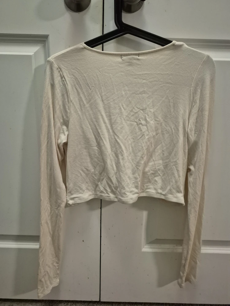Dynamite LS Micro Crop Top - Birch - Size L - New - photo 3