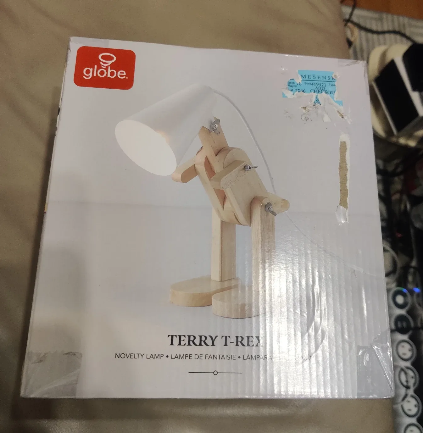 Globe Terry T-Rex Novelty Lamp - New in Box!