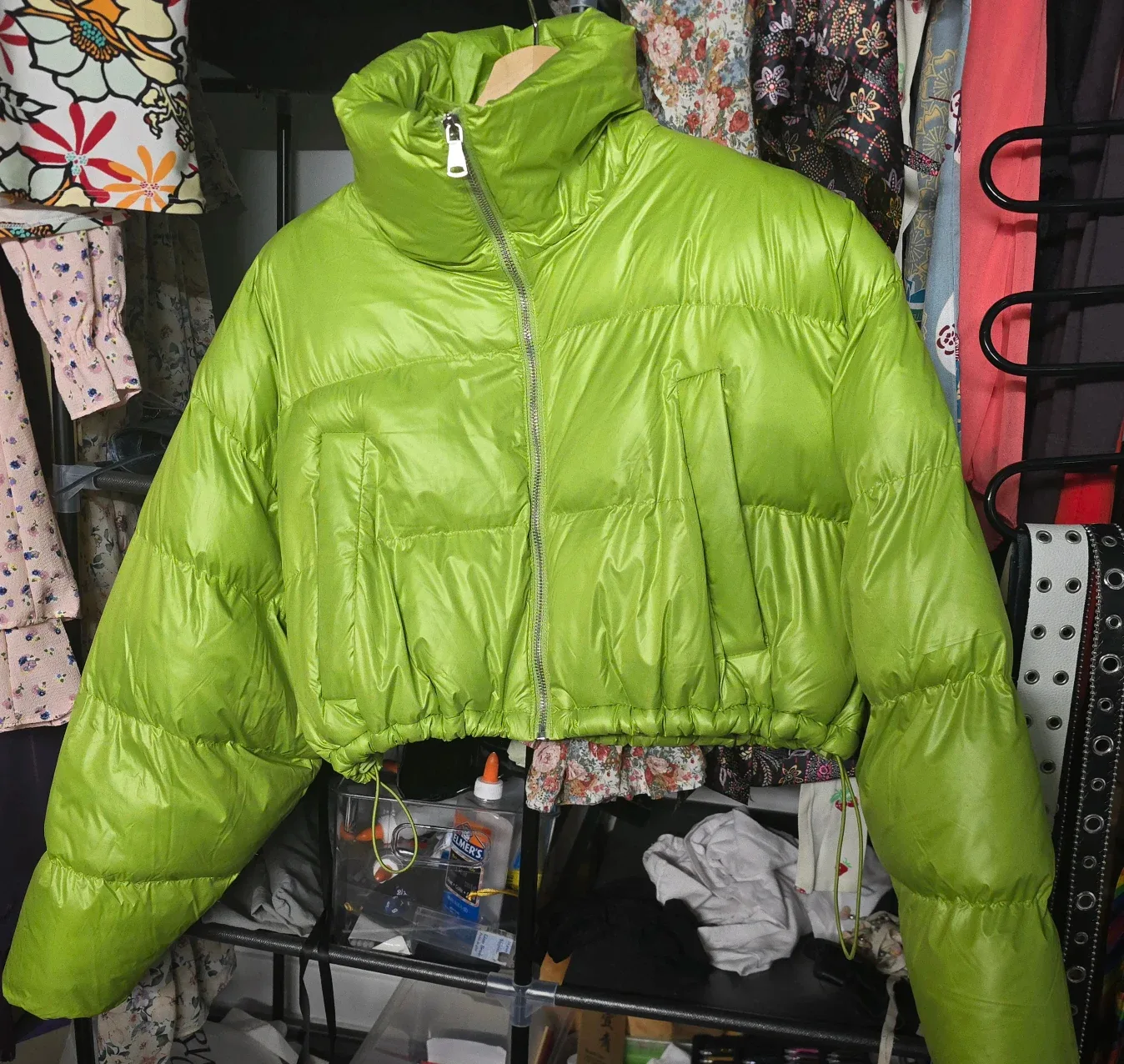 Urban Outfitters Cropped Puffer Jacket