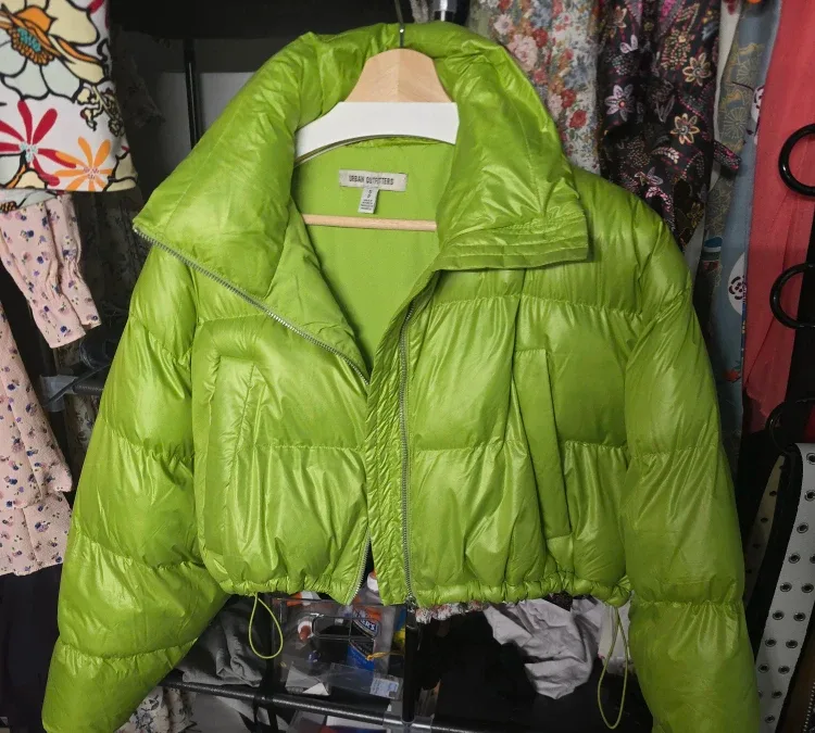 Urban Outfitters Cropped Puffer Jacket image indicator(2)