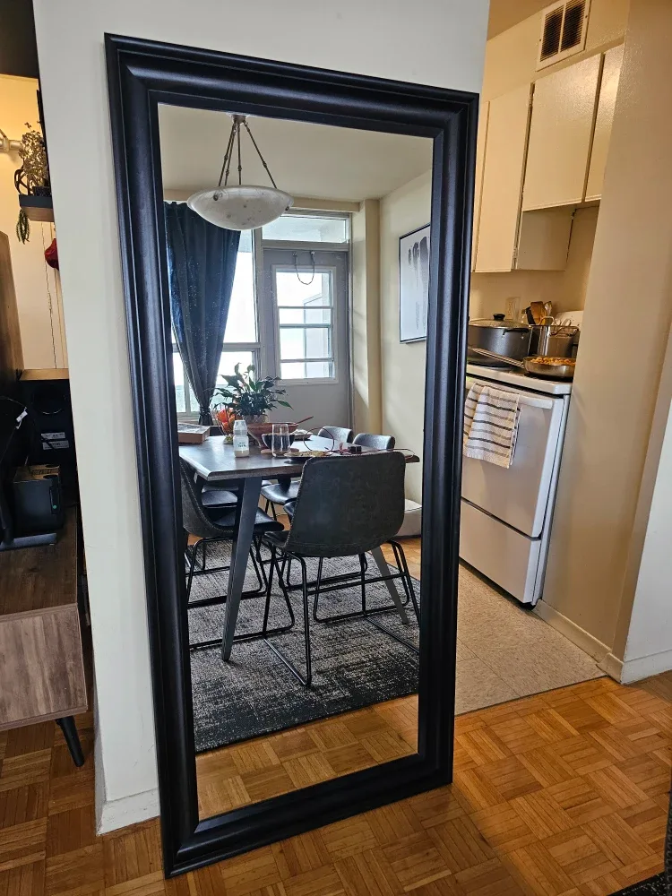 Large Black Framed Mirror