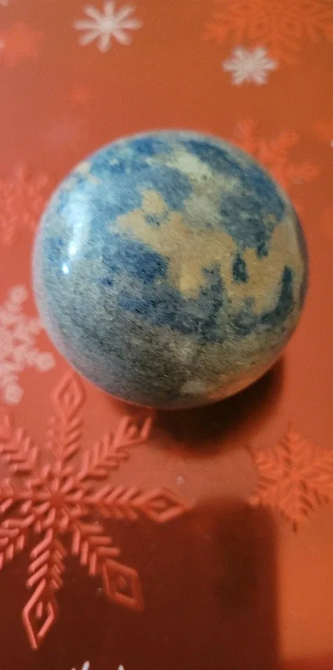 Decorative Blue and Tan Sphere