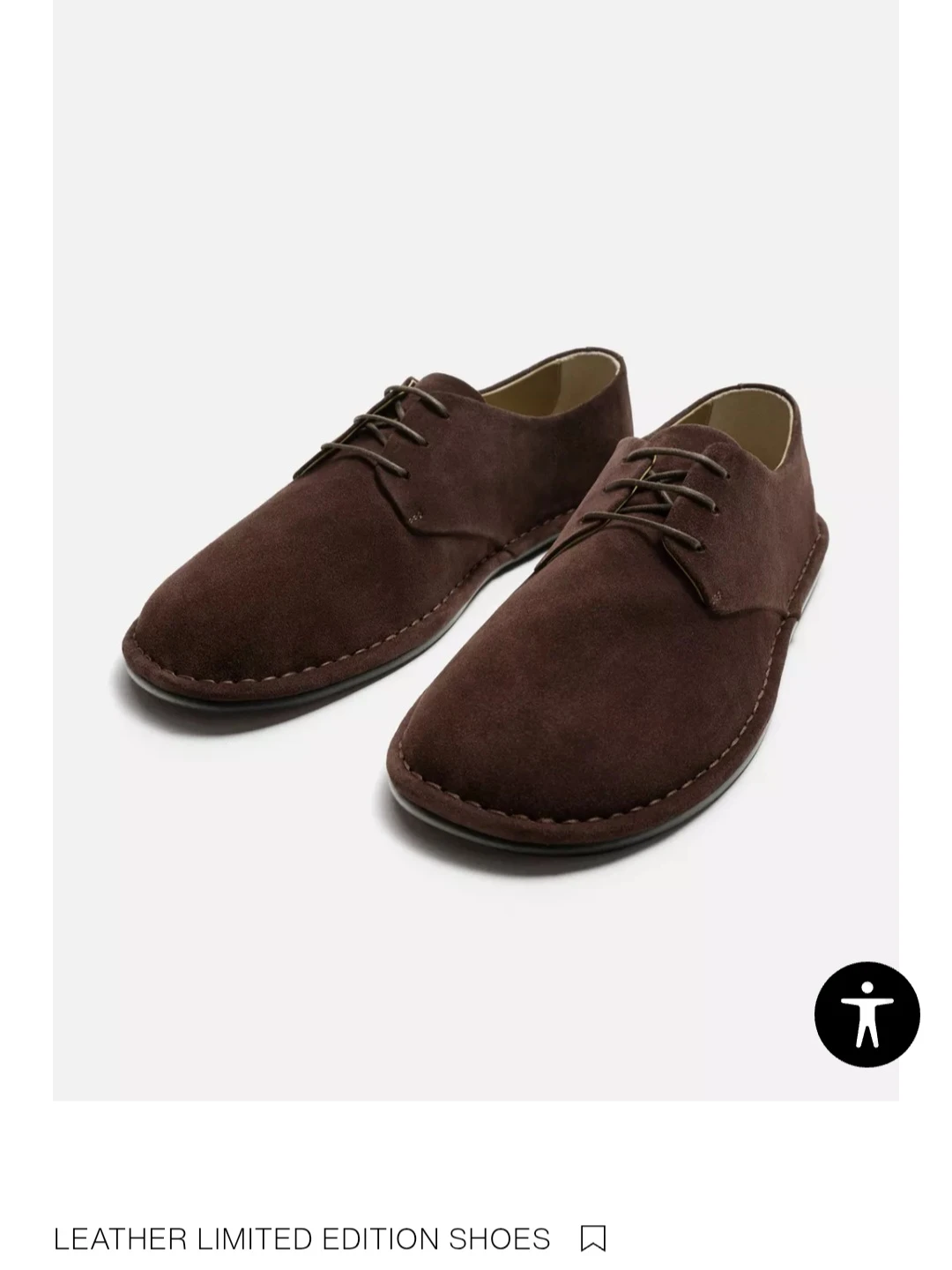 ZARA Man Leather Limited Edition Shoes - Burgundy Red