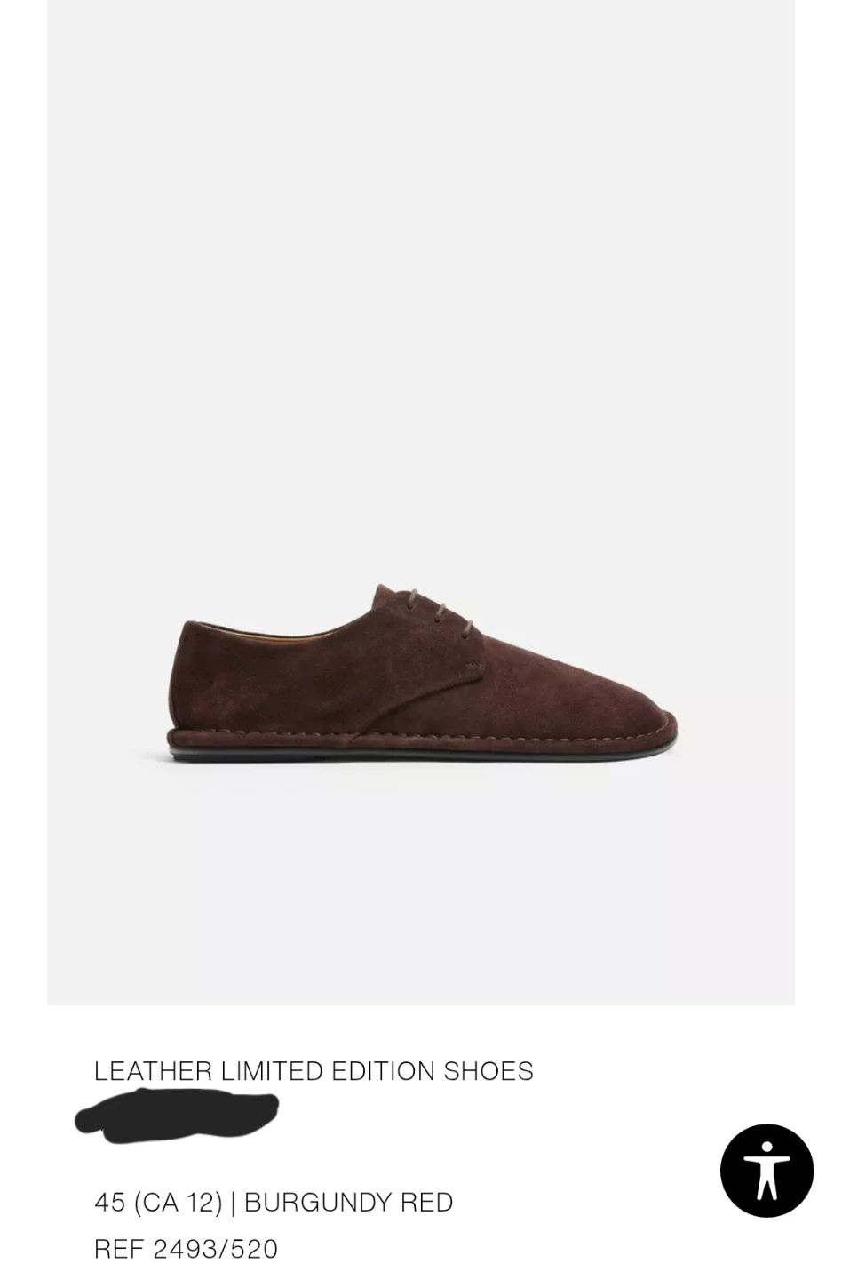 ZARA Man Leather Limited Edition Shoes - Burgundy Red - photo 5