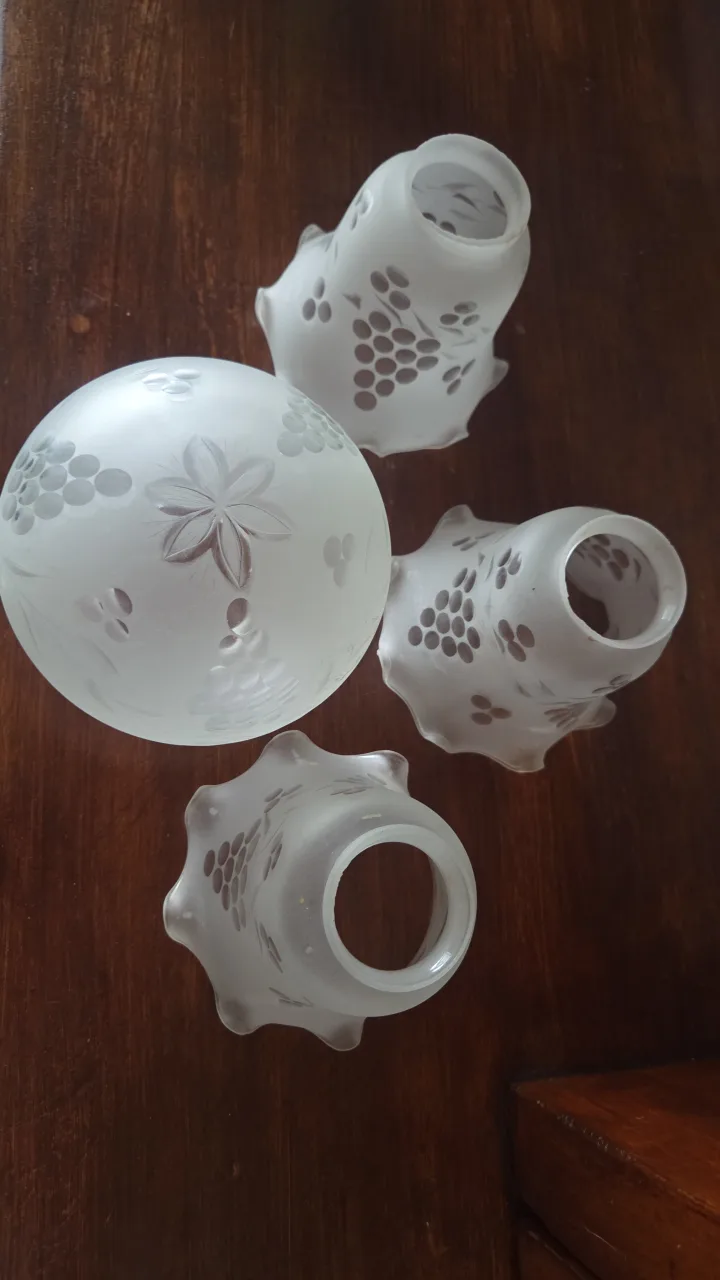 Set of 4 Frosted Glass Light Shades thumbnail