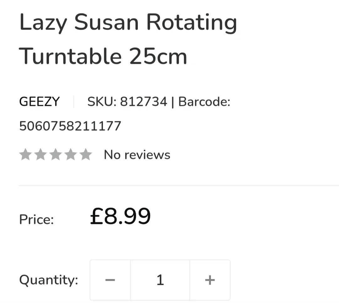 Geezy Lazy Susan Rotating Turntable 25cm image indicator(3)