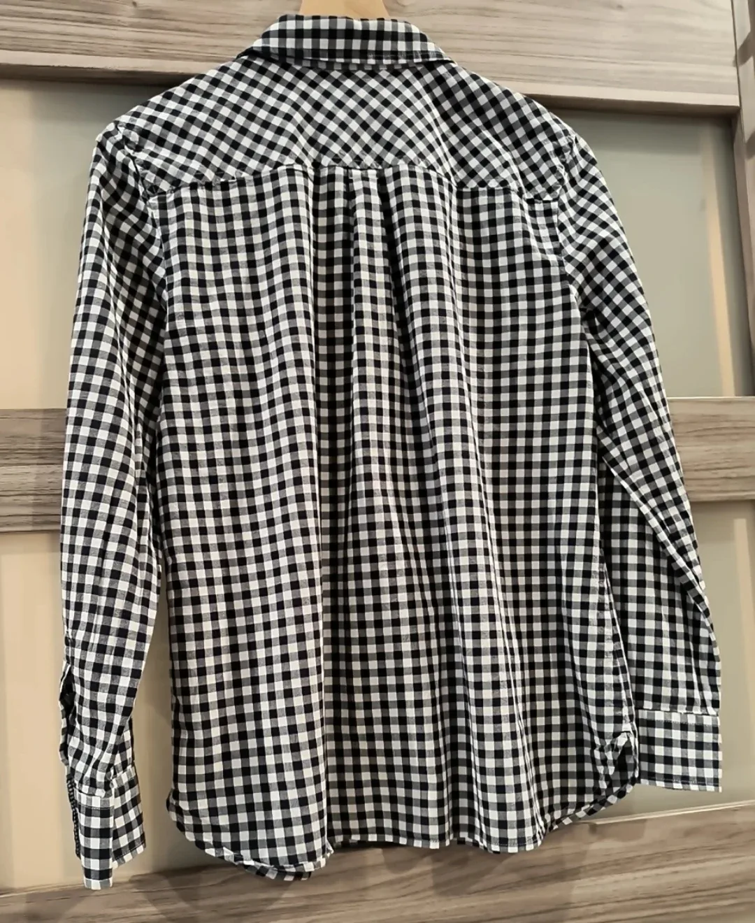Talbots Black & White Gingham Button-Down Shirt image indicator(5)