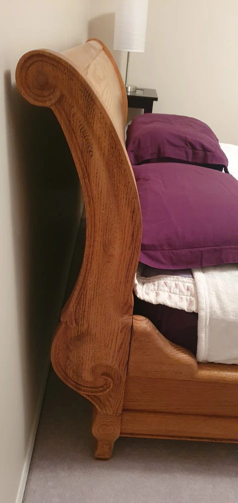 Sleigh Bed Frame - Solid Wood - photo 2