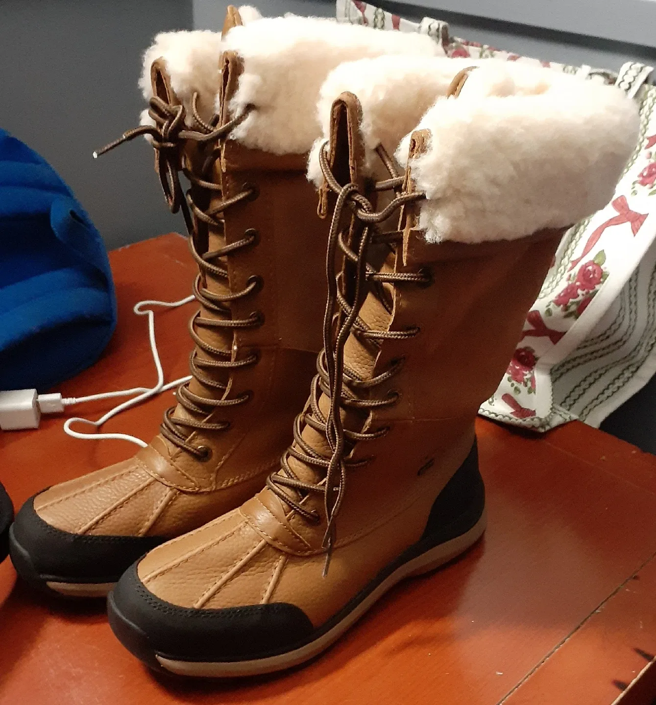 UGG Adirondack III Brown Leather Boots image indicator(2)