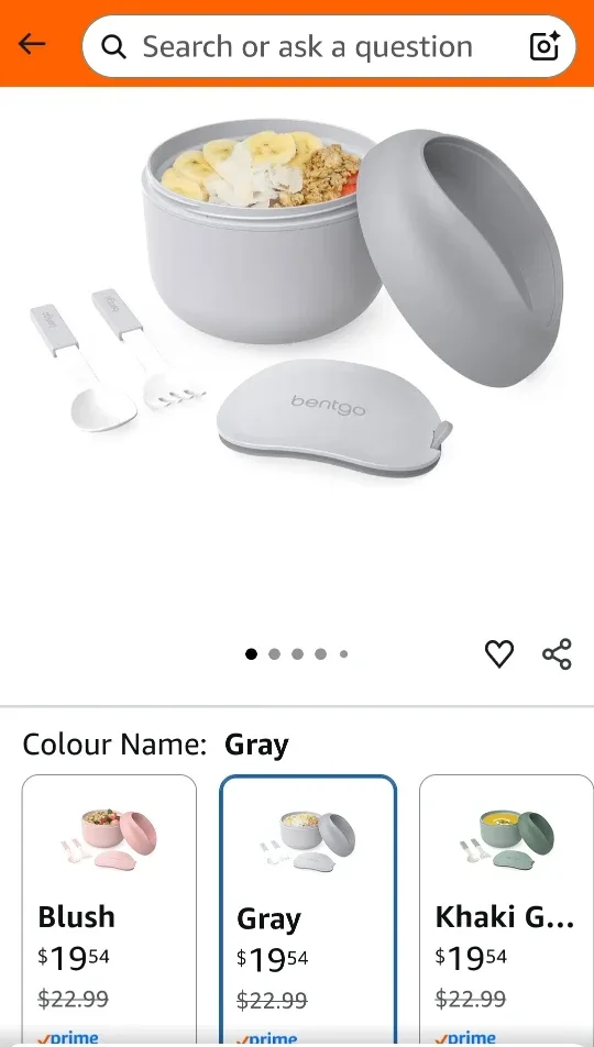 Bentgo Container for Hot//Cold food- Gray image indicator(3)