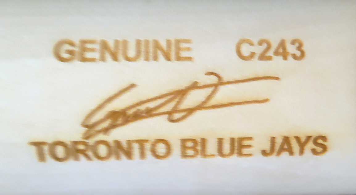 Vladimir Guerrero Jr SIGNED PREROOKIE 2019 MLB Bat COA &hologram - photo 4