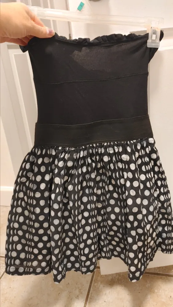 Black & White Polka Dot Dress size Small image indicator(8)